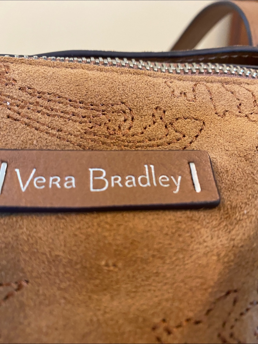 SUEDED VERA BRADLEY SHOULDER BAG - Picture 4 of 7